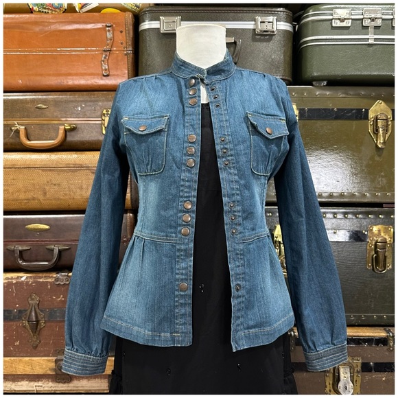 2004 Anthro “Perfect Denim Jacket” by Louie - Picture 7 of 11